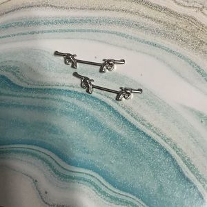 gun barbell jewelry